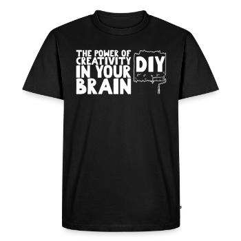 DIY Le pouvoir de la créativité dans votre cerveau - T-shirt Premium bio Homme - noir - Devant - Nico (187cm)