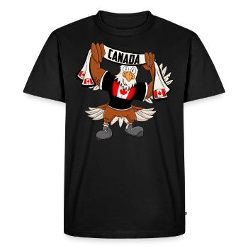 Aigle du Canada - T-shirt Premium bio Homme - noir - Devant - Nico (187cm)