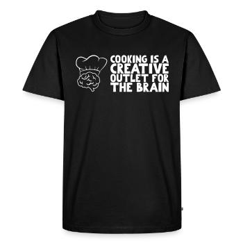 La cuisine est un exutoire créatif pour le cerveau - T-shirt Premium bio Homme - noir - Devant - Nico (187cm)