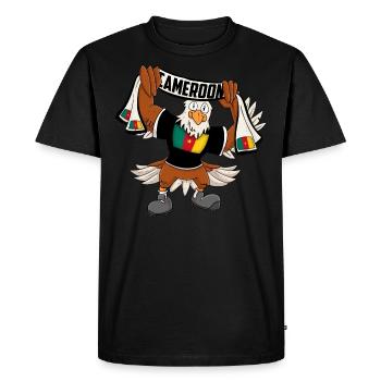 Aigle camerounais - T-shirt Premium bio Homme - noir - Devant - Nico (187cm)