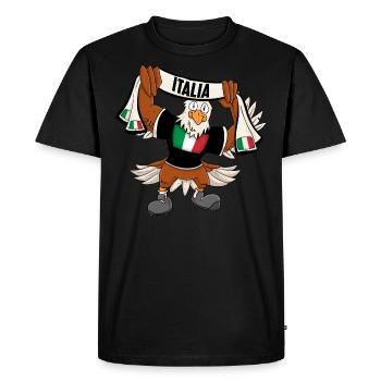 Italie Aigle - T-shirt Premium bio Homme - noir - Devant - Nico (187cm)