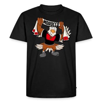 Aigle du Maroc - T-shirt Premium bio Homme - noir - Devant - Nico (187cm)