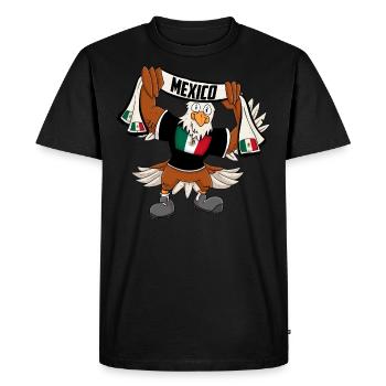 Aigle du Mexique - T-shirt Premium bio Homme - noir - Devant - Nico (187cm)