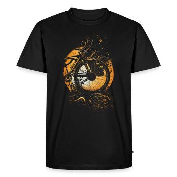Art cycliste lumineux et audacieux - T-shirt Premium bio Homme - noir - Devant - Nico (187cm)