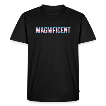 Magnifique dans les couleurs de Trans - T-shirt Premium bio Homme - noir - Devant - Nico (187cm)