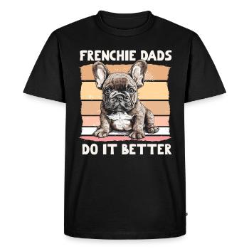 Frenchie Dads Do It Better - Men's Premium Organic T-Shirt - black - Front - Nico (187cm)