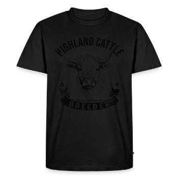 Highland Cattle Highland Cattle Highland Cattle Cow - Men's Premium Organic T-Shirt - black - Front - Nico (187cm)