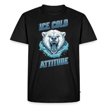 Ice Cold Attitude Polar Bear Pajamas - Men's Premium Organic T-Shirt - black - Front - Nico (187cm)