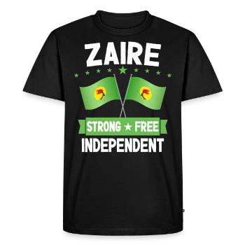 Zaire - Men's Premium Organic T-Shirt - black - Front - Nico (187cm)