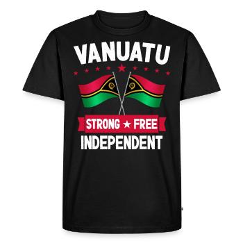 Vanuatu - T-shirt Premium bio Homme - noir - Devant - Nico (187cm)