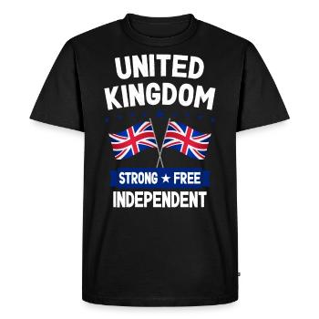 Royaume-Uni - T-shirt Premium bio Homme - noir - Devant - Nico (187cm)