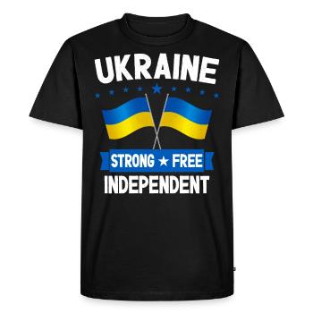 Ukraine - T-shirt Premium bio Homme - noir - Devant - Nico (187cm)