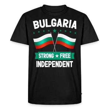 Bulgaria - Men's Premium Organic T-Shirt - black - Front - Nico (187cm)