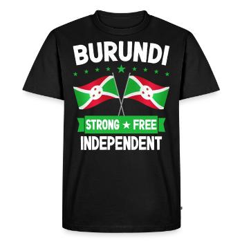 Burundi - T-shirt Premium bio Homme - noir - Devant - Nico (187cm)