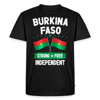 Burkina Faso - T-shirt Premium bio Homme - noir - Devant - Nico (187cm)