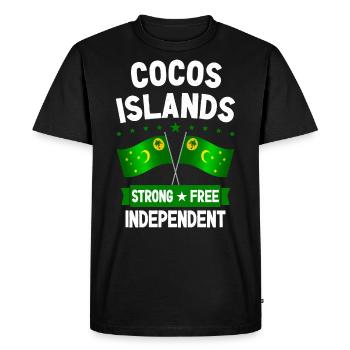Îles Cocos - T-shirt Premium bio Homme - noir - Devant - Nico (187cm)