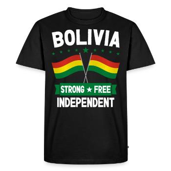 Bolivie - T-shirt Premium bio Homme - noir - Devant - Nico (187cm)
