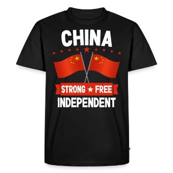 Chine - T-shirt Premium bio Homme - noir - Devant - Nico (187cm)