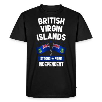 British Virgin Islands - Men's Premium Organic T-Shirt - black - Front - Nico (187cm)