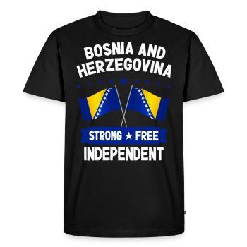 Bosnie et Herzégovine - T-shirt Premium bio Homme - noir - Devant - Nico (187cm)