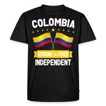 Colombie - T-shirt Premium bio Homme - noir - Devant - Nico (187cm)