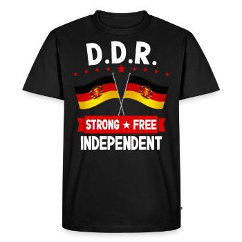 DDR - T-shirt Premium bio Homme - noir - Devant - Nico (187cm)