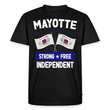 Mayotte - Men's Premium Organic T-Shirt - black - Front - Nico (187cm)