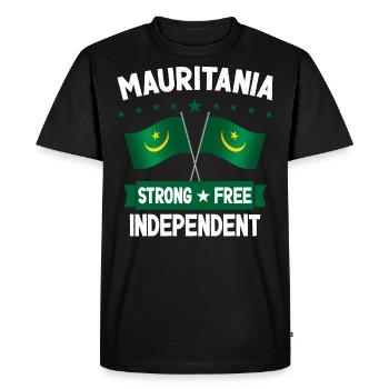 Mauritanie - T-shirt Premium bio Homme - noir - Devant - Nico (187cm)