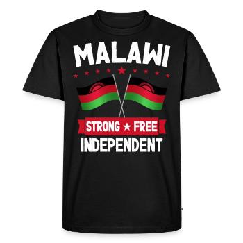 Malawi - T-shirt Premium bio Homme - noir - Devant - Nico (187cm)