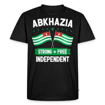 Abkhazia - Men's Premium Organic T-Shirt - black - Front - Nico (187cm)