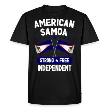 Samoa américaines - T-shirt Premium bio Homme - noir - Devant - Nico (187cm)