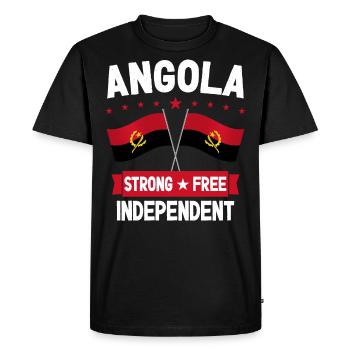 Angola - T-shirt Premium bio Homme - noir - Devant - Nico (187cm)