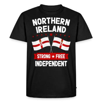 Northern Ireland - Men's Premium Organic T-Shirt - black - Front - Nico (187cm)