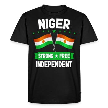 Niger - Men's Premium Organic T-Shirt - black - Front - Nico (187cm)