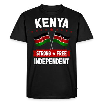 Kenya - Men's Premium Organic T-Shirt - black - Front - Nico (187cm)