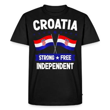 Croatie - T-shirt Premium bio Homme - noir - Devant - Nico (187cm)