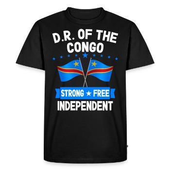 Democratic Republic of the Congo - Men's Premium Organic T-Shirt - black - Front - Nico (187cm)