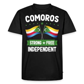 Comores - T-shirt Premium bio Homme - noir - Devant - Nico (187cm)