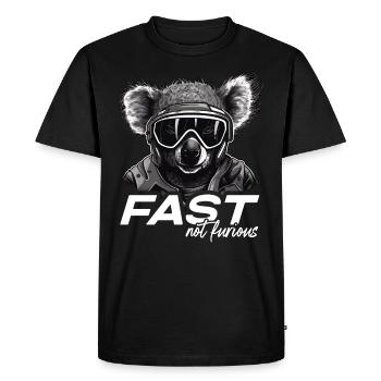 Fast Not Furious Koala Bear - Men's Premium Organic T-Shirt - black - Front - Nico (187cm)