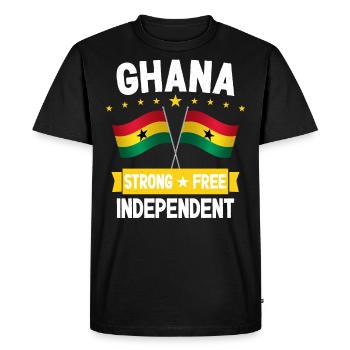 Ghana - T-shirt Premium bio Homme - noir - Devant - Nico (187cm)