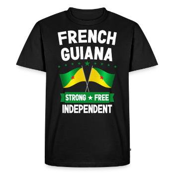 French Guiana - Men's Premium Organic T-Shirt - black - Front - Nico (187cm)