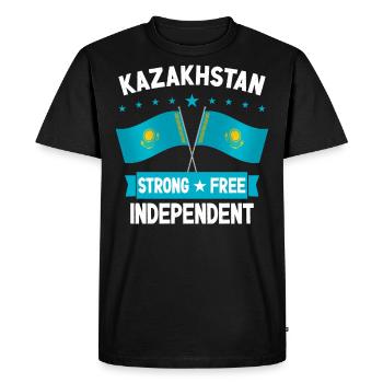 Kazakhstan - T-shirt Premium bio Homme - noir - Devant - Nico (187cm)