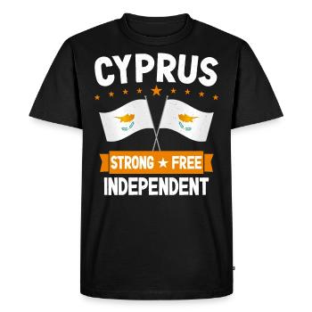 Cyprus - Men's Premium Organic T-Shirt - black - Front - Nico (187cm)