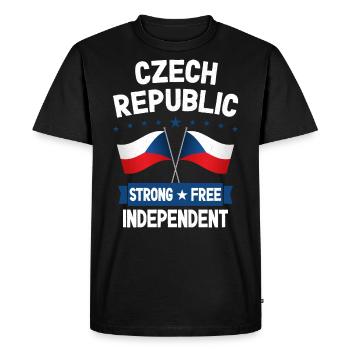 République tchèque - T-shirt Premium bio Homme - noir - Devant - Nico (187cm)