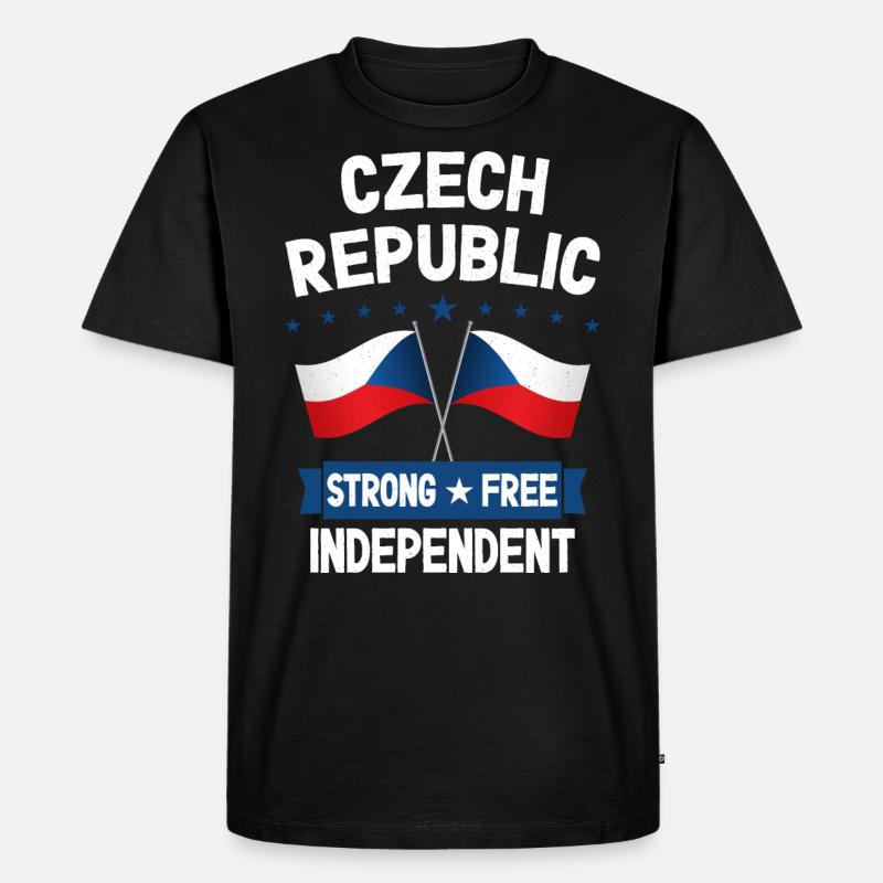 Tschechische Republik - Männer Premium Bio T-Shirt - Schwarz