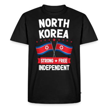 North Korea - Men's Premium Organic T-Shirt - black - Front - Nico (187cm)