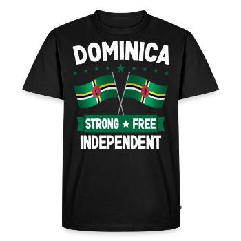 Dominique - T-shirt Premium bio Homme - noir - Devant - Nico (187cm)