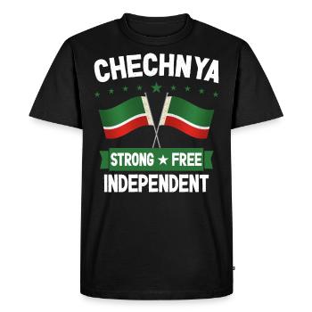Tchétchénie - T-shirt Premium bio Homme - noir - Devant - Nico (187cm)