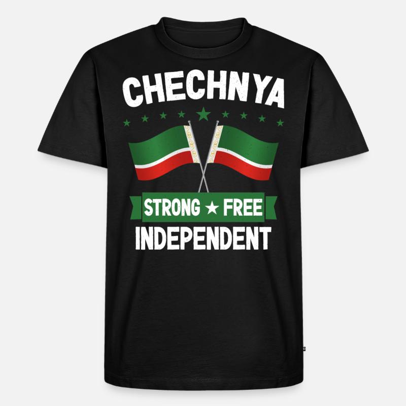 Tschetschenien - Männer Premium Bio T-Shirt - Schwarz