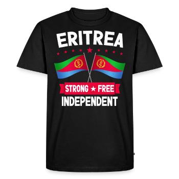Erythrée - T-shirt Premium bio Homme - noir - Devant - Nico (187cm)